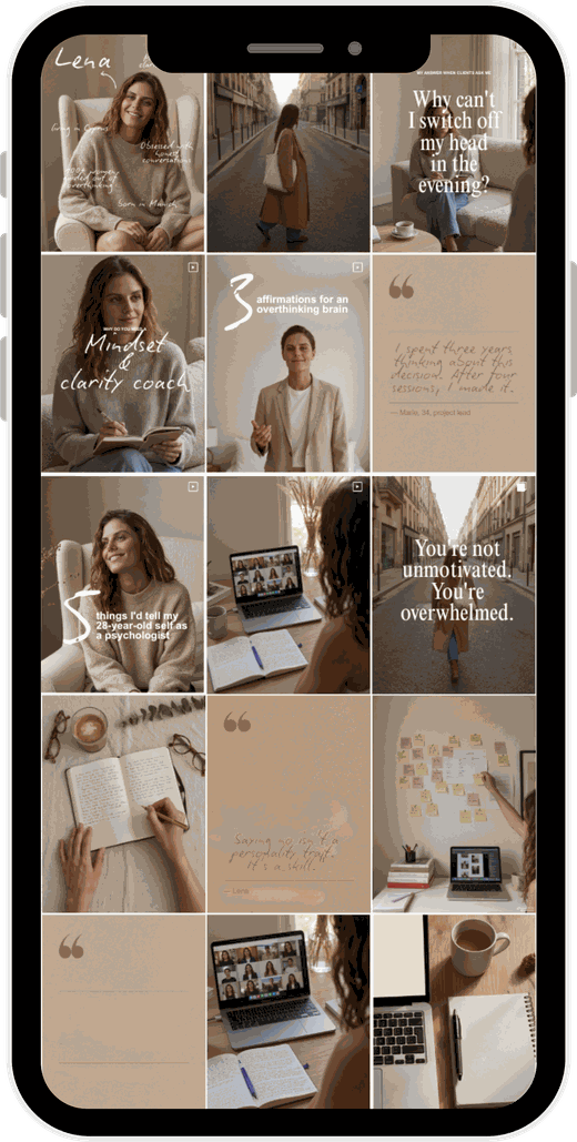 Beispiel-Feed auf dem Handy